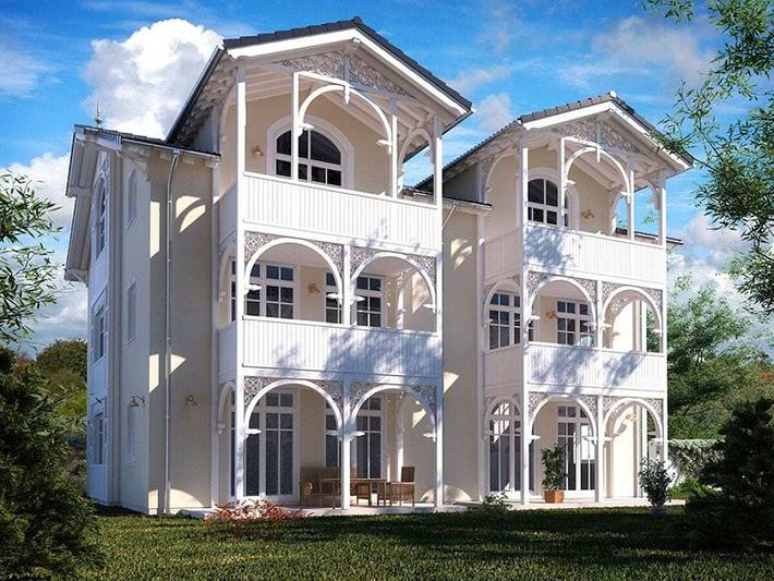 Ferienhaus für 4 Personen, mit Balkon und Seeblick in Sellin