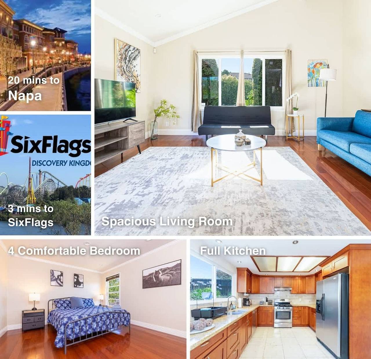 Beautiful 4Br House near Napa in Vallejo, California North Coast