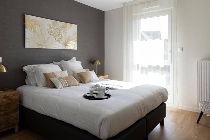 Appart’hôtel pour 2 personnes, avec piscine ainsi que sauna et jardin, animaux acceptés