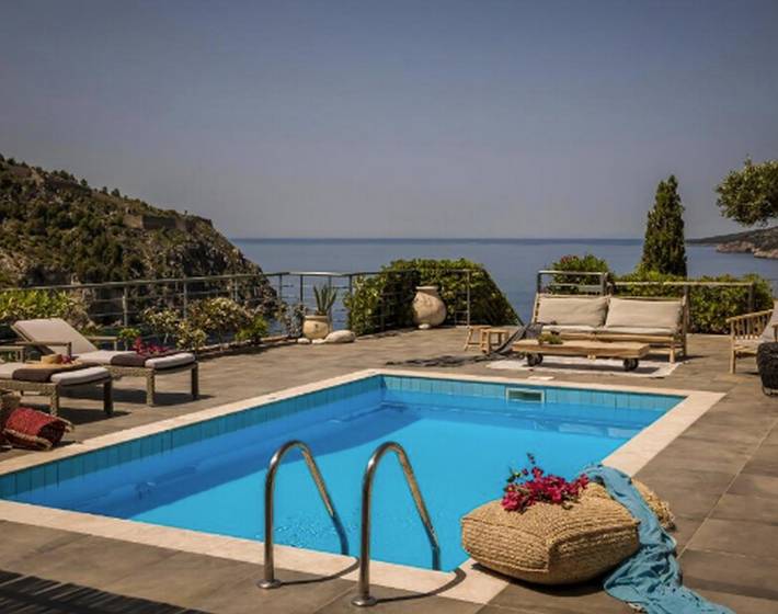 Location de vacances pour 4 personnes, avec terrasse et vue sur l’océan dans Άσος - 4