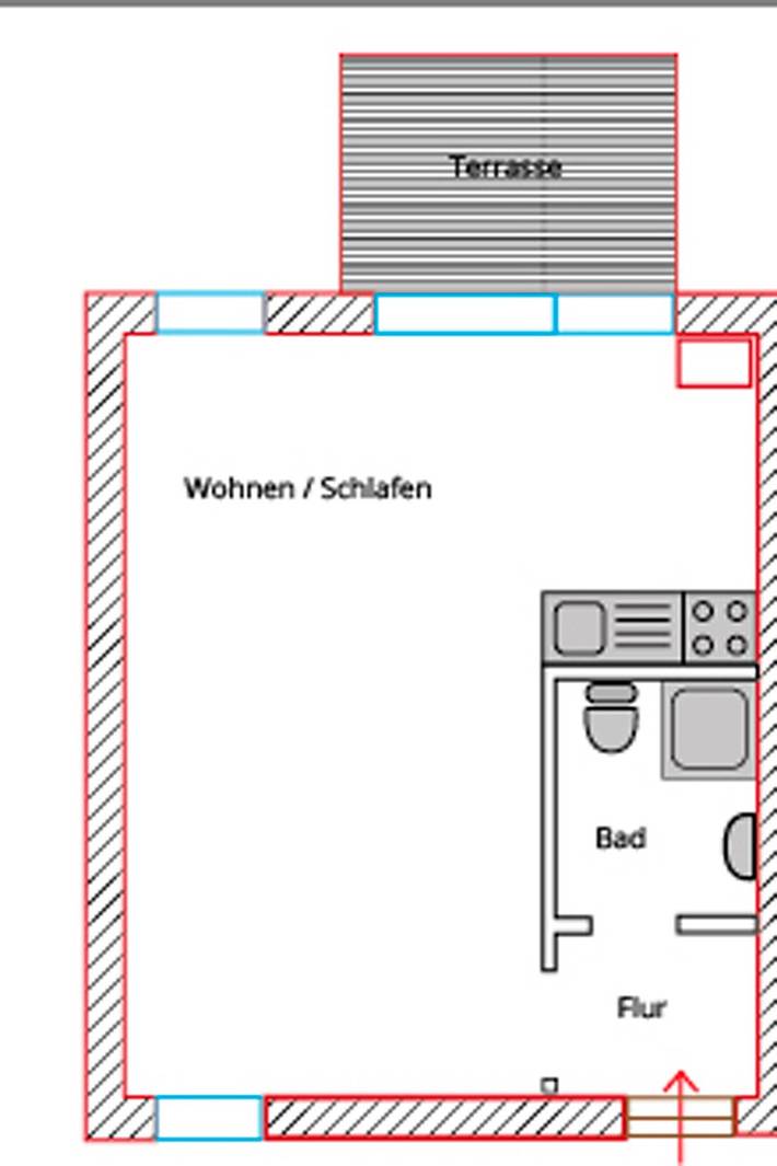 Ferienwohnung für 3 Personen, mit Balkon und Ausblick sowie Garten und Sauna in Lohme - 2