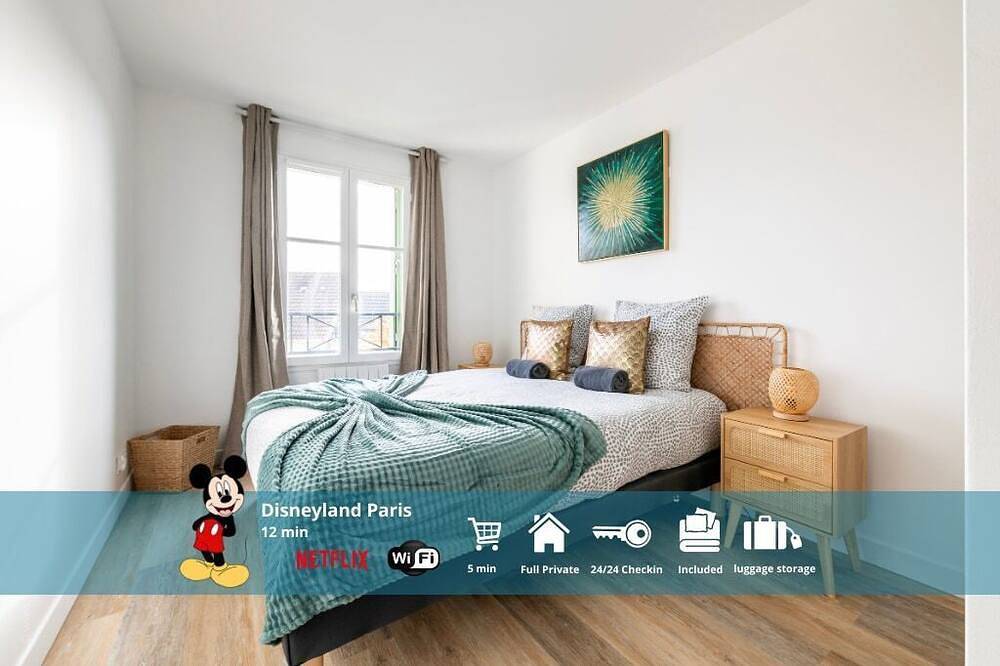 Entire apartment, Le Mana, 7 people 2 bedrooms 12 min to Disneyland in Bailly-Romainvilliers, Seine-et-Marne