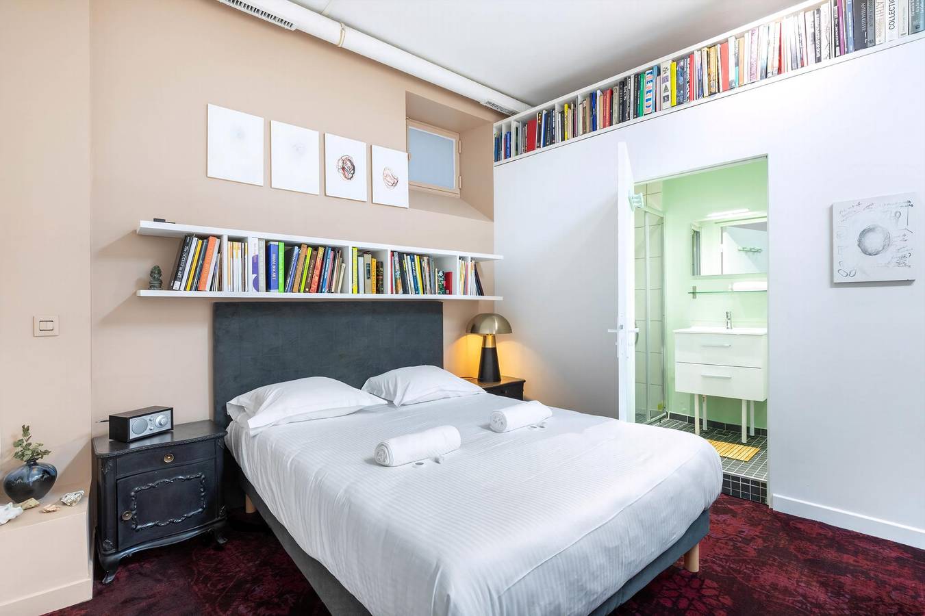 Estudio entero, Guestready- Estudio vivo de artista en la Bastilla in París, Isla de Francia
