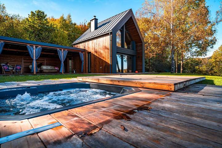Chalet voor 4 personen, with zwembad and uitzicht as well as terras - 1