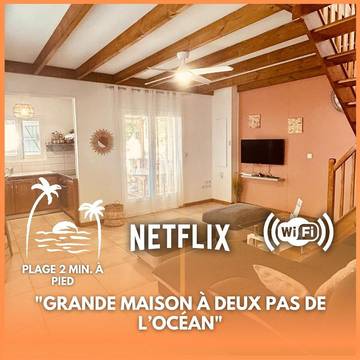 Location de vacances pour 8 personnes, avec jardin dans Plage de la Saline