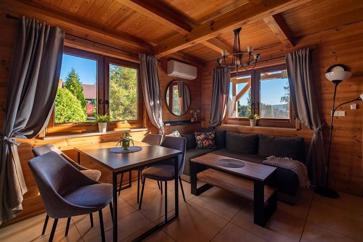 Dom dla 6 osób, z jacuzzi i sauna oraz ogród w Wiele