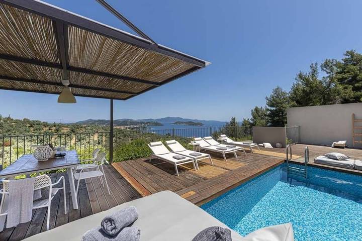 Villa mit pool für 7 Personen, mit Terrasse und Meerblick sowie Garten auf Skiathos - 3