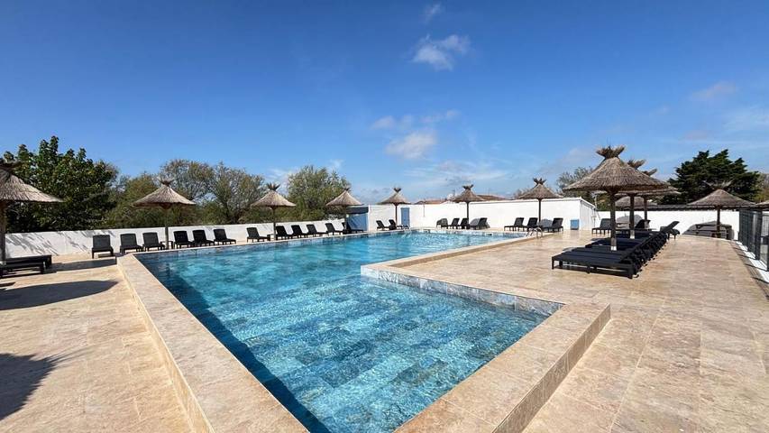 Hôtel pour 5 personnes, avec piscine et jardin ainsi que terrasse et vue, animaux acceptés dans Parc ornithologique du Pont de Gau - 2