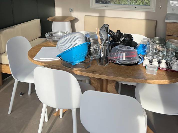 Flower Camping Le Rompval - Mobilheim 6 personen - 35m² Premium (3Sch-6Pers) + Terrasse + Tv + Lv in Bois de Cise, Mers-les-Bains