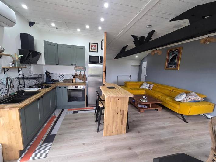 Appartement de vacances pour 4 personnes, avec Terrasse ainsi que Jardin et Vue