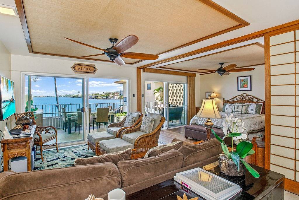 Ganze Wohnung, Atemberaubende Meerblick! Direkter Blick in die Kailua Bay! in Komohana Kai, Kailua-Kona