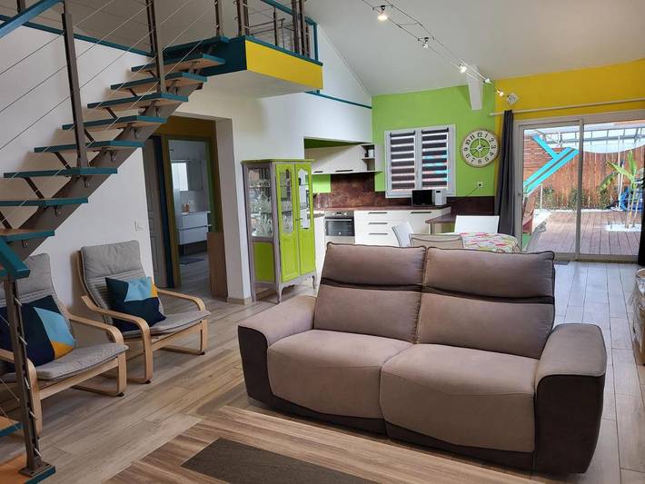 Location de vacances pour 4 personnes, avec jacuzzi ainsi que jardin et piscine à Saint-André-de-Sangonis - 2