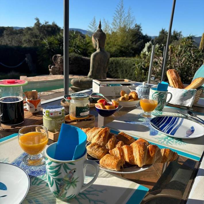 Chambre d’hôte pour 2 personnes, avec vue et piscine ainsi que sauna et jardin à Grimaud - 4