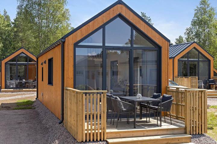 Camping voor 6 personen, met zwembad en terras, met huisdier in Zuid-Zweden