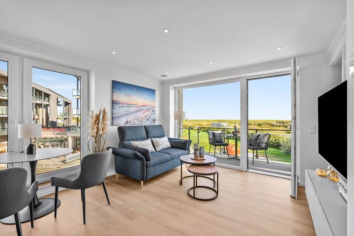 Ganze Wohnung, The View G02 Perle - Meerblick, Balkon, Gartenmöbel, 1. Og, Pkw-Stellplatz in Badestrand Dagebüll, Dagebüll