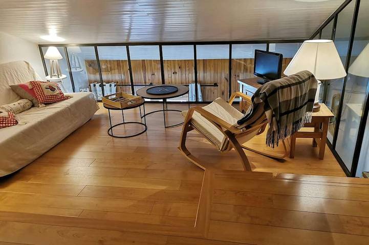 Apartamento entero, Valmorel, al final de la calle peatonal, apartamento de 4 habitaciones en dúplex, con un gran balcón ... in Valmorel, Les Avanchers-Valmorel