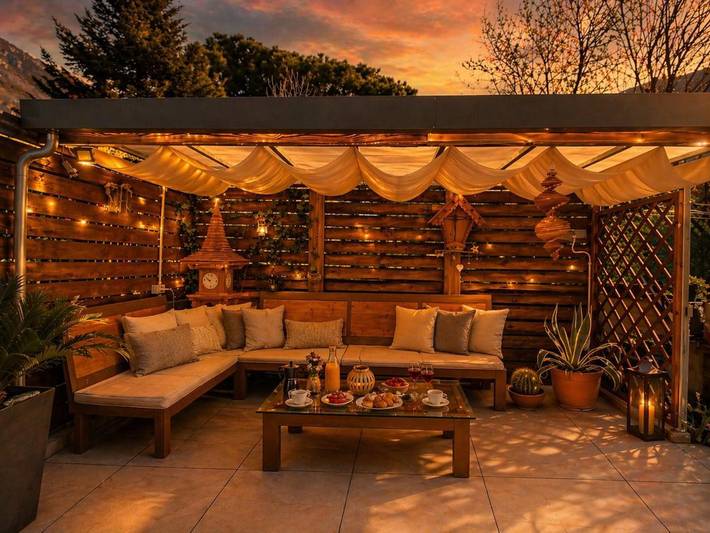 Apartamento para 4 personas, con Balcón y Jacuzzi además de Terraza y Jardín en Arco