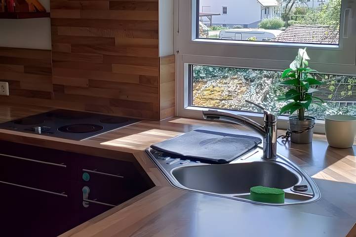 Ganze Wohnung, Wohnung im Grünen unterm Rosenstein mit Bergblick, privater Terrasse und Wlan in Lautern, Heubach