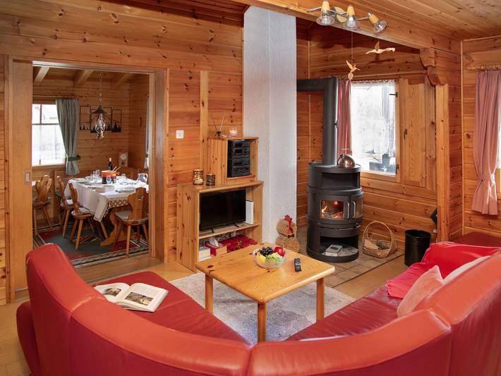 Ferienhaus für 5 Personen, mit Balkon und Terrasse sowie Garten und Ausblick