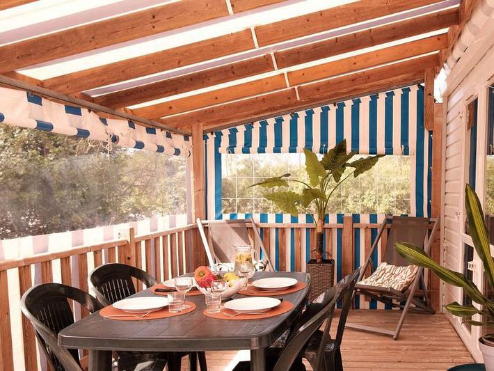 Camping L'Orée de l'Océan - Mobilheim 4 personen - Cottage Confort 2 Zimmer in Landevieille, Loire-Tal