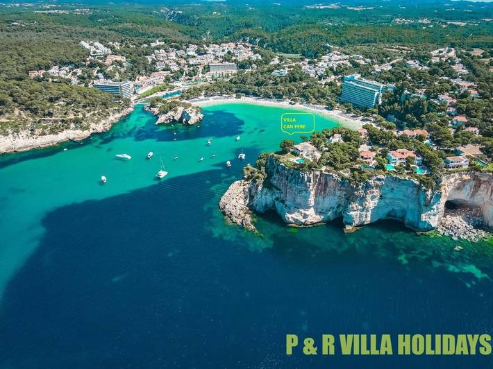 Casa de vacaciones para 8 personas, con Balcón y Terraza además de Jardín y Piscina en Cala Galdana