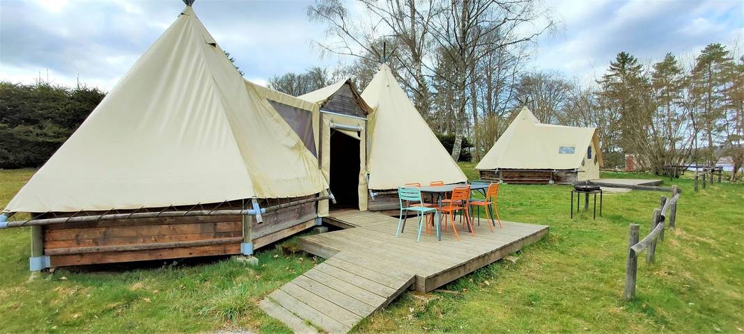 Tipi pour 4 personnes, avec terrasse et vue sur le lac, animaux acceptés dans Lac des Settons (Montsauche-les-Settons) - 4