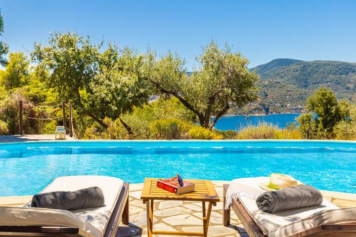 Ferienhaus für 6 Personen, mit Meerblick und Terrasse sowie Garten auf Skopelos