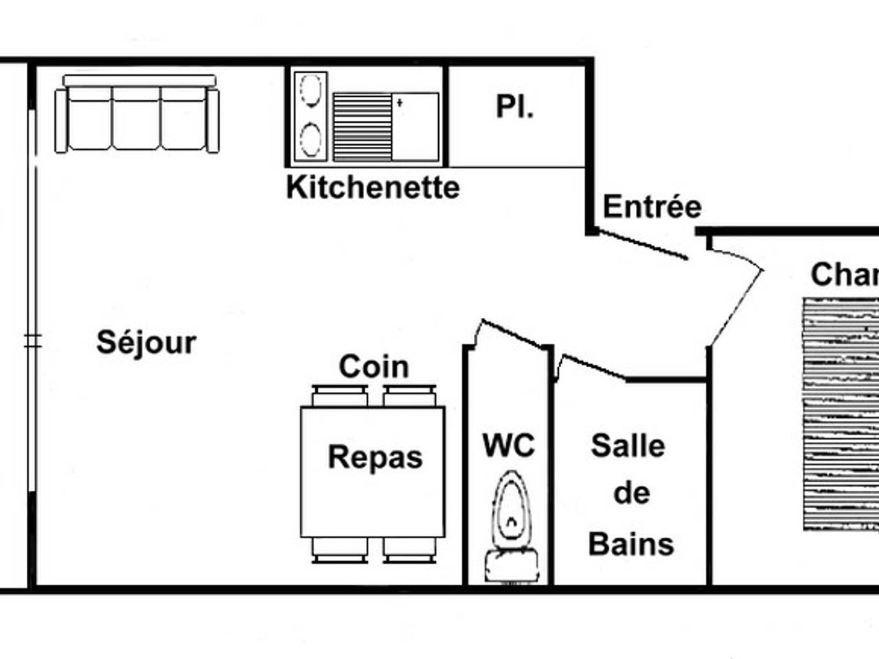 Estudio entero, Apartamento 2 piezas con parking en Les Saisies, 4 pers, balcón, equipamiento completo in Les Saisies, Albertville region