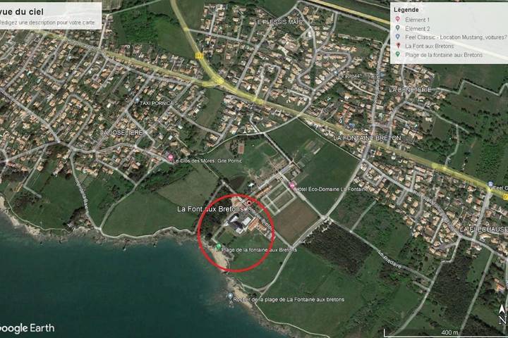 Gîte pour 2 personnes, avec balcon et piscine ainsi que vue et jardin dans Plage de La Fontaine aux Bretons - 2