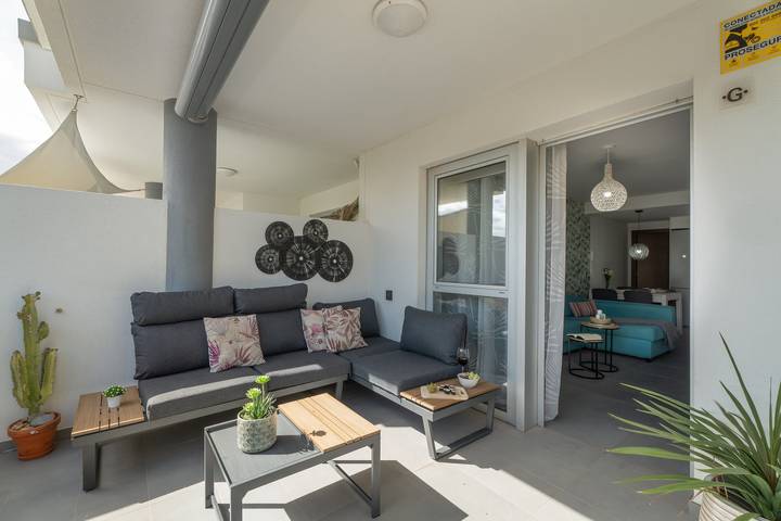 Apartamento inteiro, Apartamento 'La Tejita Beach' com Piscina Privada, Terraço Privado e Wi-Fi in La Tejita, Granadilla de Abona