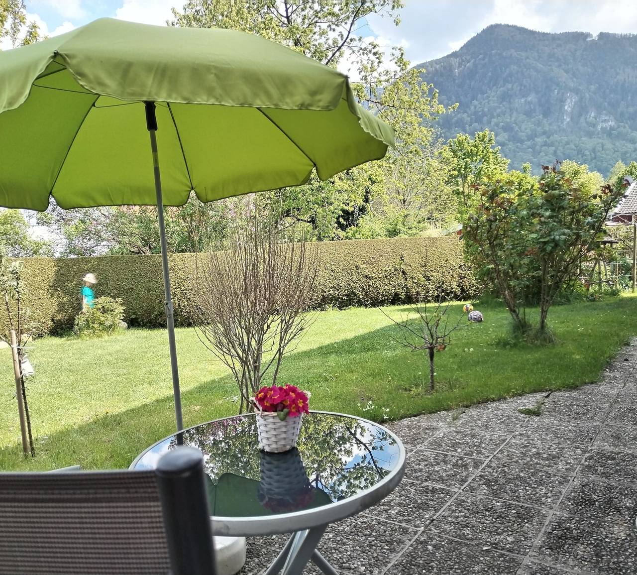 Ganze Ferienwohnung, Ferienwohnung am Gänsbach - Ferienwohnung 40m² mit Terrasse, bis 3 Personen, separates Schlafzimmer in Grassau, Chiemsee