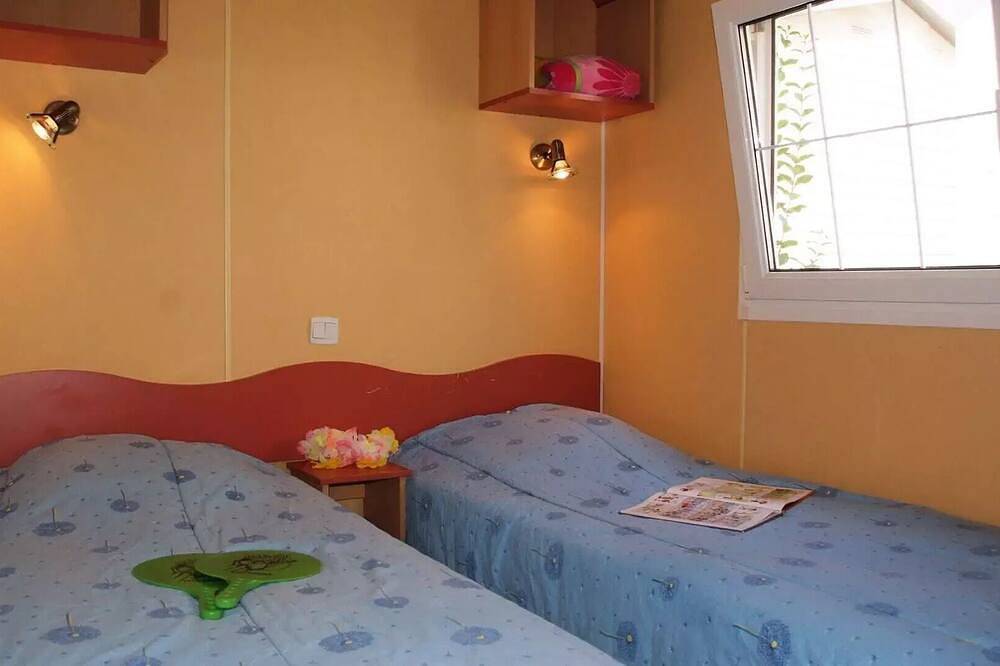 Camping Tikayan Rives du Lac de Sainte Croix*** - Mobile home Texas Eco 4 rooms 6/8 people Air-conditioned in Bauduen, Brignoles Region