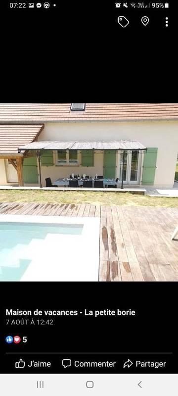 Gîte pour 9 personnes, avec vue et vue sur le lac ainsi que piscine et jardin à Payrignac