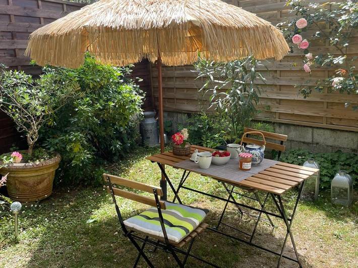 Appartement de vacances pour 2 personnes, avec Terrasse ainsi que Jardin et Piscine