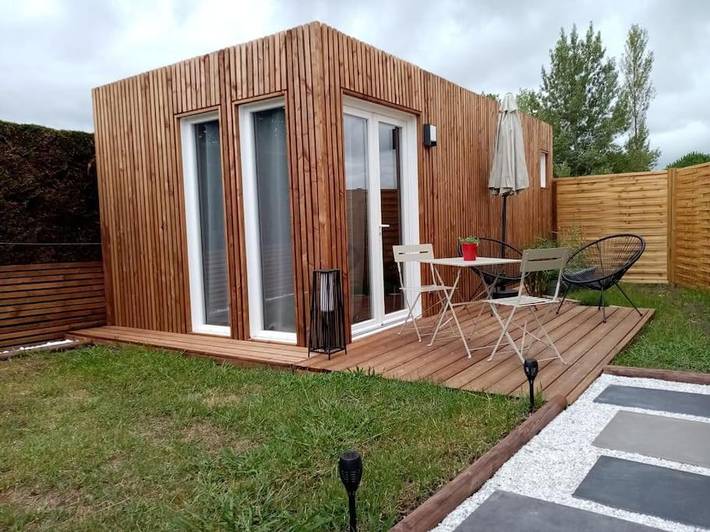Maison de campagne pour 2 personnes, avec jardin et vue à Hostens