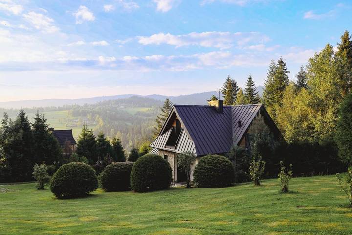 Domek letniskowy dla 7 osób, z Balkon i Taras oraz Ogród i Widok w Nowy Targ