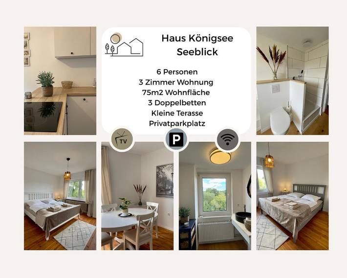 Ferienwohnung für 5 Personen, mit Terrasse und Garten sowie Seeblick und Ausblick in Bad Oldesloe