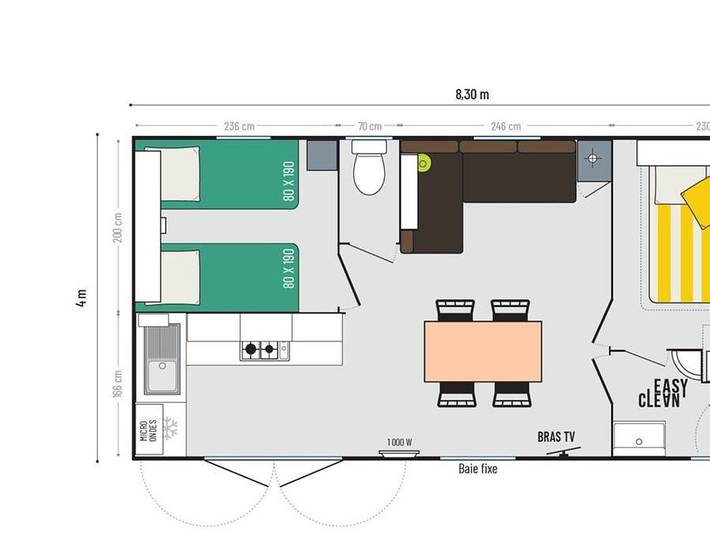 Camping für 4 Personen, mit Sauna und Kinderpool, mit Haustier in Champagne-Ardennen - 4