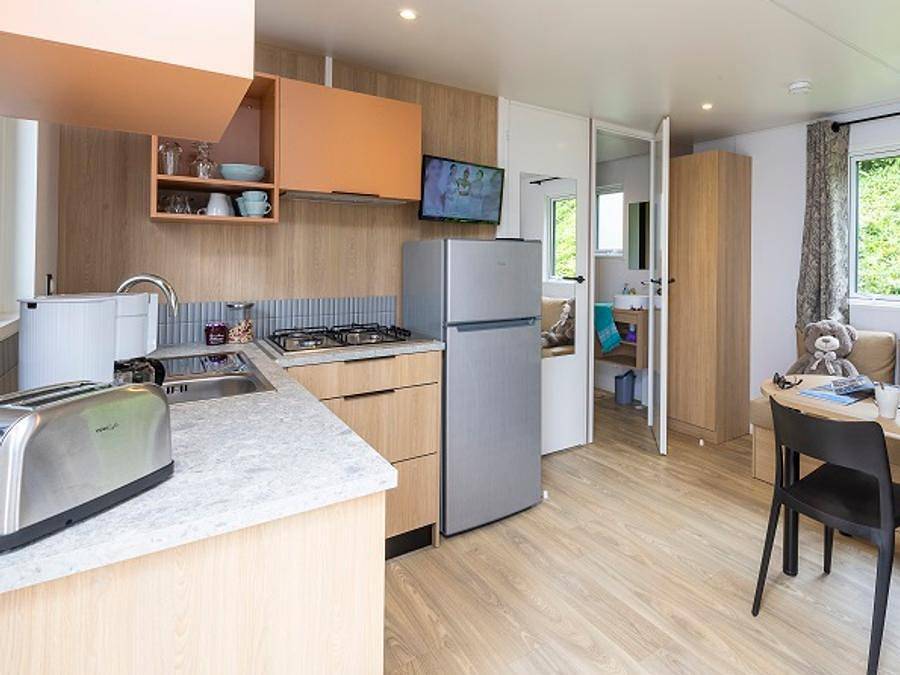 Camping Sites et Paysages - Le Panoramic  - Mobilhome 4 personas - Privilège 2bed - Tv - 27m²- vista mar in Telgruc-sur-Mer, Iroise