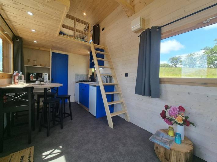 Ganzes Studio, Gemütliche Tiny House mit Klima - 4 Pers. in Sail-les-Bains, Roanne und Umgebung