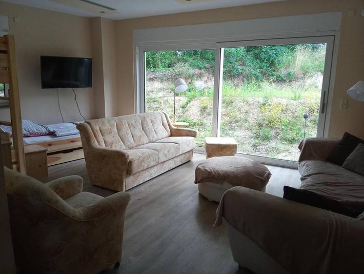 Ferienwohnung für 3 Personen, mit Ausblick und Terrasse am Teupitzer See
