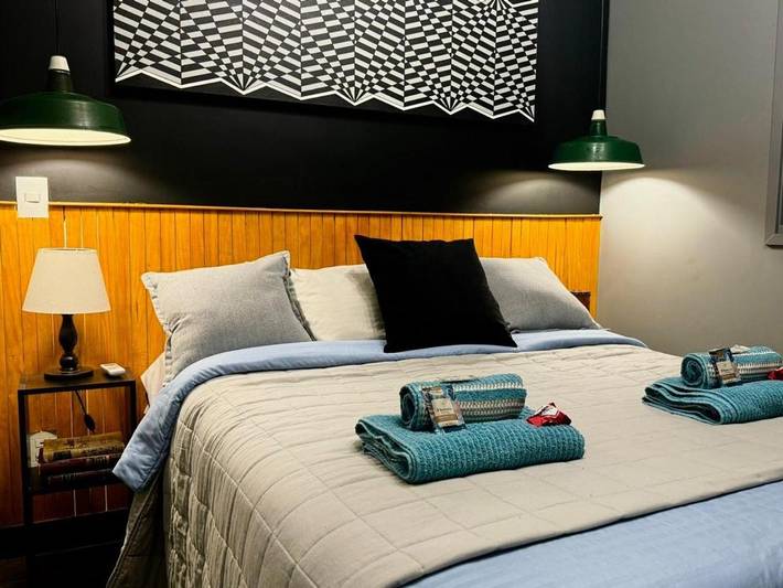 Casas e apartamentos de temporada para 4 pessoas, com vista e jardim e ainda piscina, adaptado a crianças em Vila Mariana