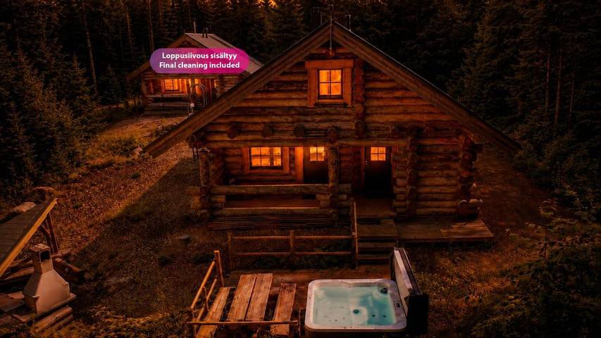Ferienhaus für 10 Personen, mit Terrasse und Whirlpool sowie Sauna und Ausblick in Jämsä