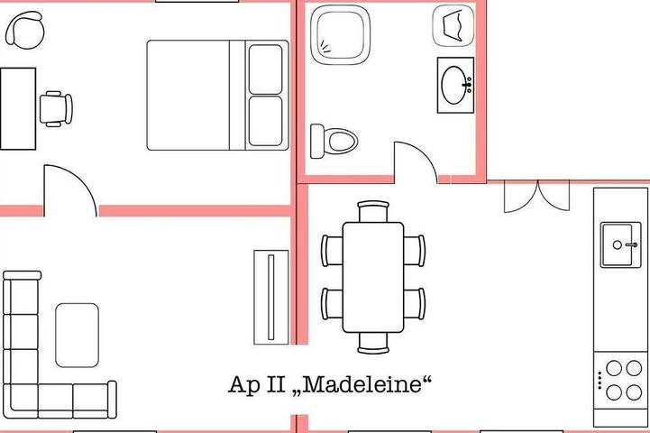 Ferienwohnung für 4 Personen, mit Garten - 1