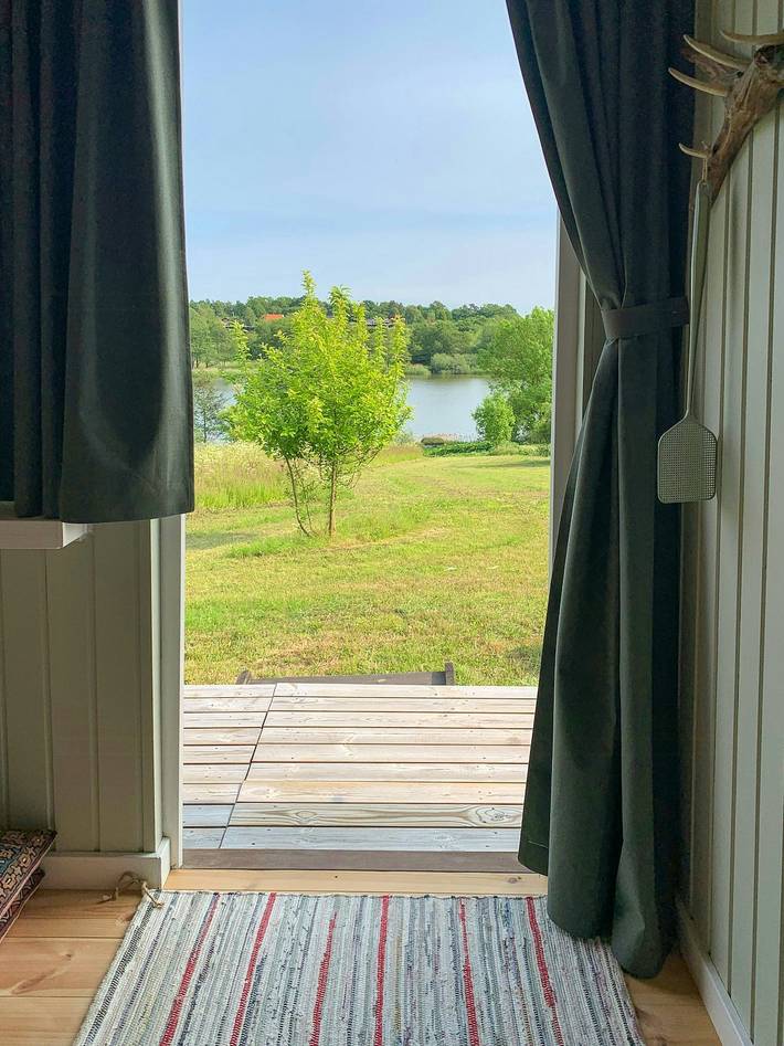 Bauwagen mit Meerblick bei Ollerup in Svendborg