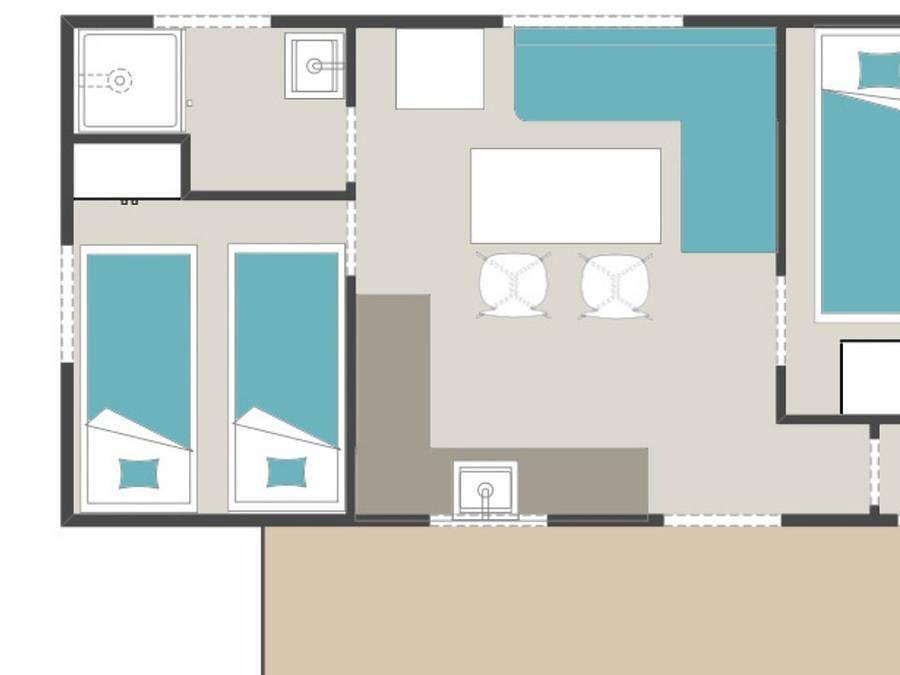 Camping Pors Ar Vag - Mobilhome 4 personnes - Mobil-home 4 personnes in Plomodiern, Région de Châteaulin