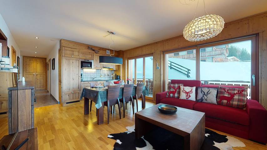 Vakantieappartement voor 6 personen, met Balkon en Sauna in Veysonnaz