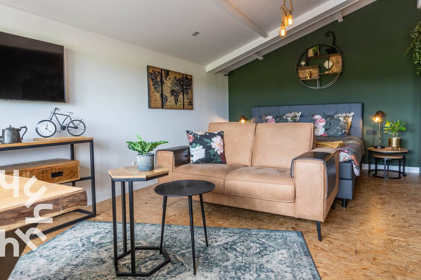 Ganze Wohnung, Modernes 2-Personen-Studio mit einzigartiger Aussicht auf das weite Land in Wezep in Veluwe