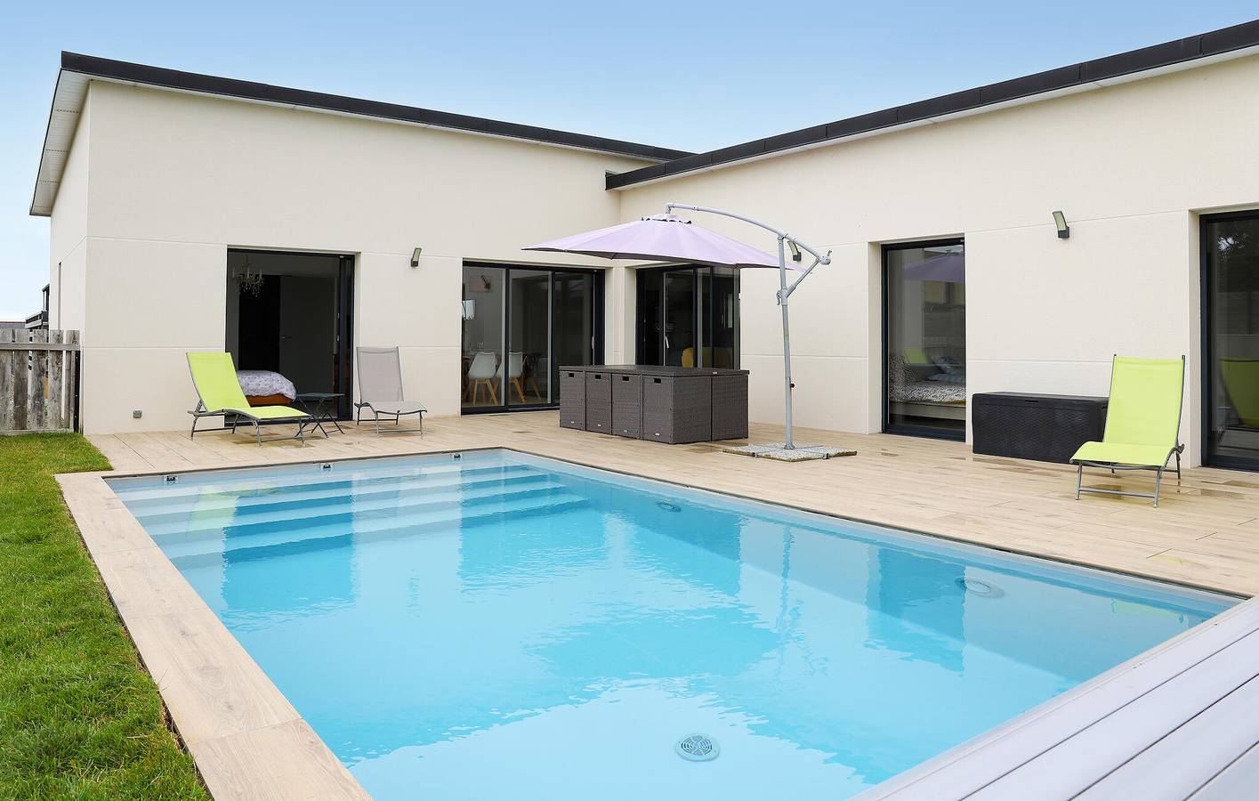 Appartement am Pool, 300m vom Plage Ganaoc'h in Saint-Pabu, Brest und Umgebung