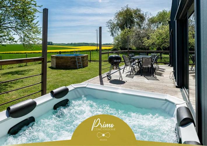 Location de vacances pour 14 personnes, avec jardin ainsi que jacuzzi et piscine dans Lescherolles